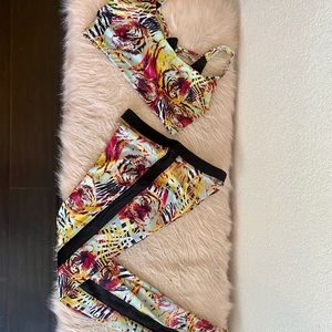 Onzie Bengal Tiger Leggings & Sports Bra Matching Set